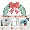 thumbnail image 5 of Pre-Lit LED Christmas Wreath with Remote & Timer, All-Weather Outdoor Holiday Decor, Easy Assembly Front Door Wreath with Red Bow, 36-Inch, Green, 5 of 8