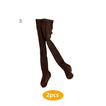 

2pcs Children Pantyhose Elastic Socking Ribbed Toddler Pantyhose