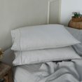 thumbnail image 1 of Fundas de almohada King Linens, 100% lino francés, gris, 50 x 100 cm, paquete de 2, 1 of 6