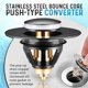 thumbnail image 4 of Bearachild Tapón de desagüe universal emergente Tapón de desagüe del fregadero Tapa de desagüe de la bañera Accesorios de baño Negro Bearachild HA008208-03B, 4 of 6