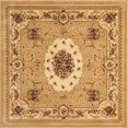 thumbnail image 1 of Unique Loom Versailles Medallion Motif Rug 4' x 4' Square Tan/Ivory, 1 of 1
