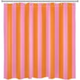 thumbnail image 3 of Pink and Green Striped Shower Curtain for Bathroom Modern Abstract Minimalist Vertical Stripe Shower Curtain with 10 Hooks Vintage Aesthetic Bathroom Curtains Shower Set 72x60 Inch, 3 of 6