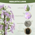 thumbnail image 4 of HOMCOM 5.9FT Artificial Wisteria Tree with Natural Wood Purple, 4 of 10