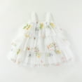 thumbnail image 4 of Glisme Girls Dresses Toddler Sleeveless Holiday Party Tiered Mesh Dress Dance Party Dresses White Sundress Size 3-4 Years, 4 of 4