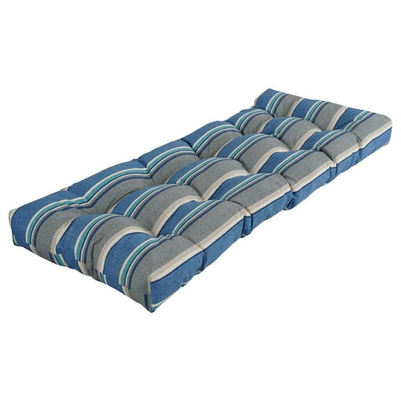 Blazing Needles 46-inch by 19-inch Tufted Patterned Outdoor Spun Polyester Loveseat Cushion