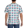 thumbnail image 3 of Bixox Men's Tulips Flowers Printed Short Sleeve Skinny Athletic T-Shirt, 3 of 6