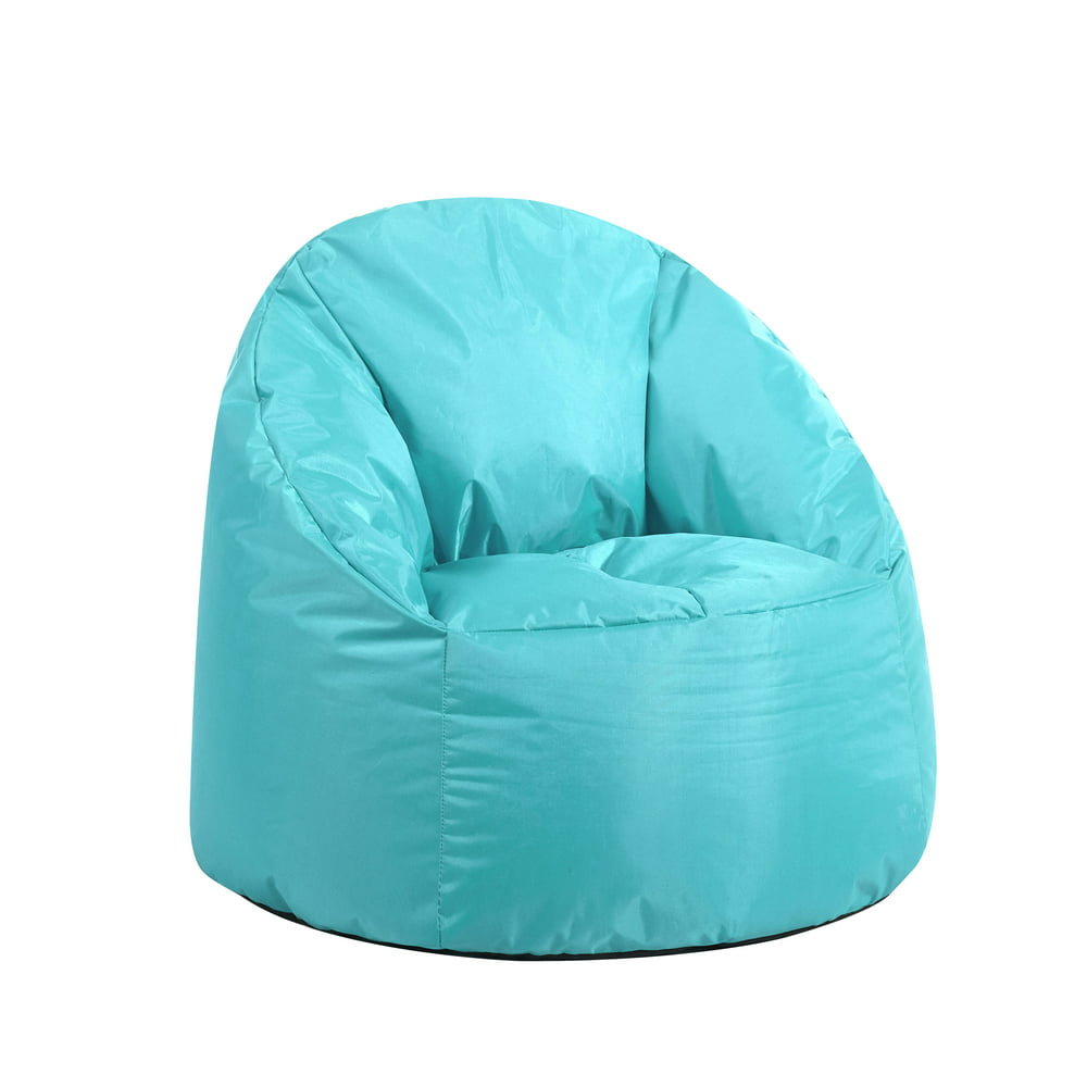 Urban Shop Structured Round Bean Bag Chair, Aqua Walmart