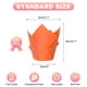 thumbnail image 2 of Uxcell Moldes de papel para hornear Tulip de 3.1 pulgadas para cupcakes y muffins, envolturas desechables para bodas, 50 Pcs Naranja, 2 of 5
