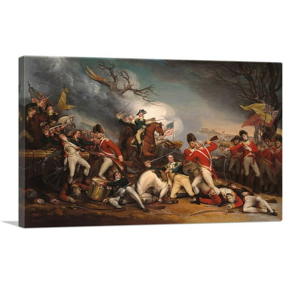 ARTCANVAS The Death Of General Mercer Battle Of Princeton 1777 Canvas Art Print by John Trumbull - Size: 26" x 18" (0.75" Deep)