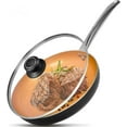 thumbnail image 5 of 10.5 Inch Pan Lid, Frying Pan Lid, Fry Pan Lid, Skillet Lid, Pan Lid with Handle Compatible with 10-10.7 Inch Kitchen Cookware, Tempered Glass Cover, 10.5", 5 of 11