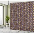 thumbnail image 4 of Ambesonne Cinnamon Color Shower Curtain, Autumn Cartoon Leaf, 69"Wx70"L, Indigo Marigold and Caramel, 4 of 4