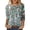 Mint Green, variant on PMVFHDE Womens Tops Quarter Sleeve Crewneck Loose Fit Sequin Casual Print T-Shirt