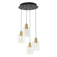 thumbnail image 1 of Artika Globe Bubble Glass Modern LED Pendant Light Fixture, Black and Gold, 1 of 5