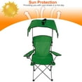 thumbnail image 3 of SSyao Folding Camping Chairs With Canopy Shade Portable Heavy Duty Outdoor Beach Chair-Green, 3 of 5