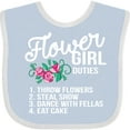 thumbnail image 3 of Inktastic Flower Girl Wedding Duties Girls Baby Bib, 3 of 4