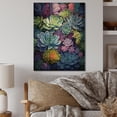 thumbnail image 2 of Designart "Blue Green Succulents botanic Oasis" Floral & Botanical Print on Natural Pine Wood, 2 of 5
