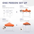 thumbnail image 6 of INTER HUT 5x5 Outdoor Pop up Canopy Gazebo, Instant Easy Set up Outdoor Canopy Commercial Fair Shelter, Orange, 6 of 9