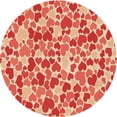 thumbnail image 1 of Ahgly Company Indoor Round Patterned Neon Red Area Rugs, 6' Round, 1 of 6