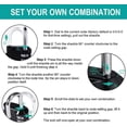thumbnail image 4 of Outdoor Code Padlock for Gate, Shed, 4 Digit Large Combination Padlock Long Shackle for Locker Locker Sport, College, School, Combination Lock Black, 4 of 5