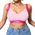 thumbnail image 3 of AHTJRT Smoothing Bra for Women Anti Sagging Wireless Push up Sports Bras No Underwire Fixed Padded Full Coverage Bralettes Purple XXXL, 3 of 8