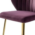 thumbnail image 5 of Tina's Home Velvet Dining Chairs Set of 2 Upholstered Wingback Side Chairs Living Room Kitchen Purple, 5 of 10