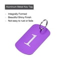 thumbnail image 4 of Uxcell Aluminum Metal Key Tag, Number Tag, ID Tag with Ring Rectangle Blank for Decoration Purple 10Pcs, 4 of 5