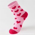 thumbnail image 2 of Likimi Fuzzy Fleece Socks For Men And Women Hearts Print Winter Warm Soft Casual Socks Size One Size, 2 of 4