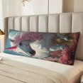 thumbnail image 4 of KLL Ultra Soft Microfiber Body Pillow Cover/Pillowcases 20"x54" with Hidden Zipper Closure-Flower White Horse (2), 4 of 5