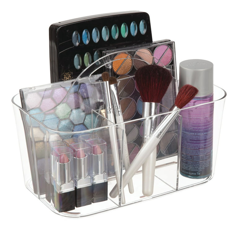  mDesign Plastic Divided Cosmetic Organizer Caddy Tote