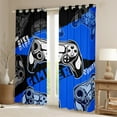 thumbnail image 3 of Feelyou Gaming Gamer Kids Black Out Curtains, Game Gamepad Controller Curtains Pack of 2 (42x63 Each), Blue Cartoon Style Bedroom Curtains, Black Out Curtains Decor, 3 of 7