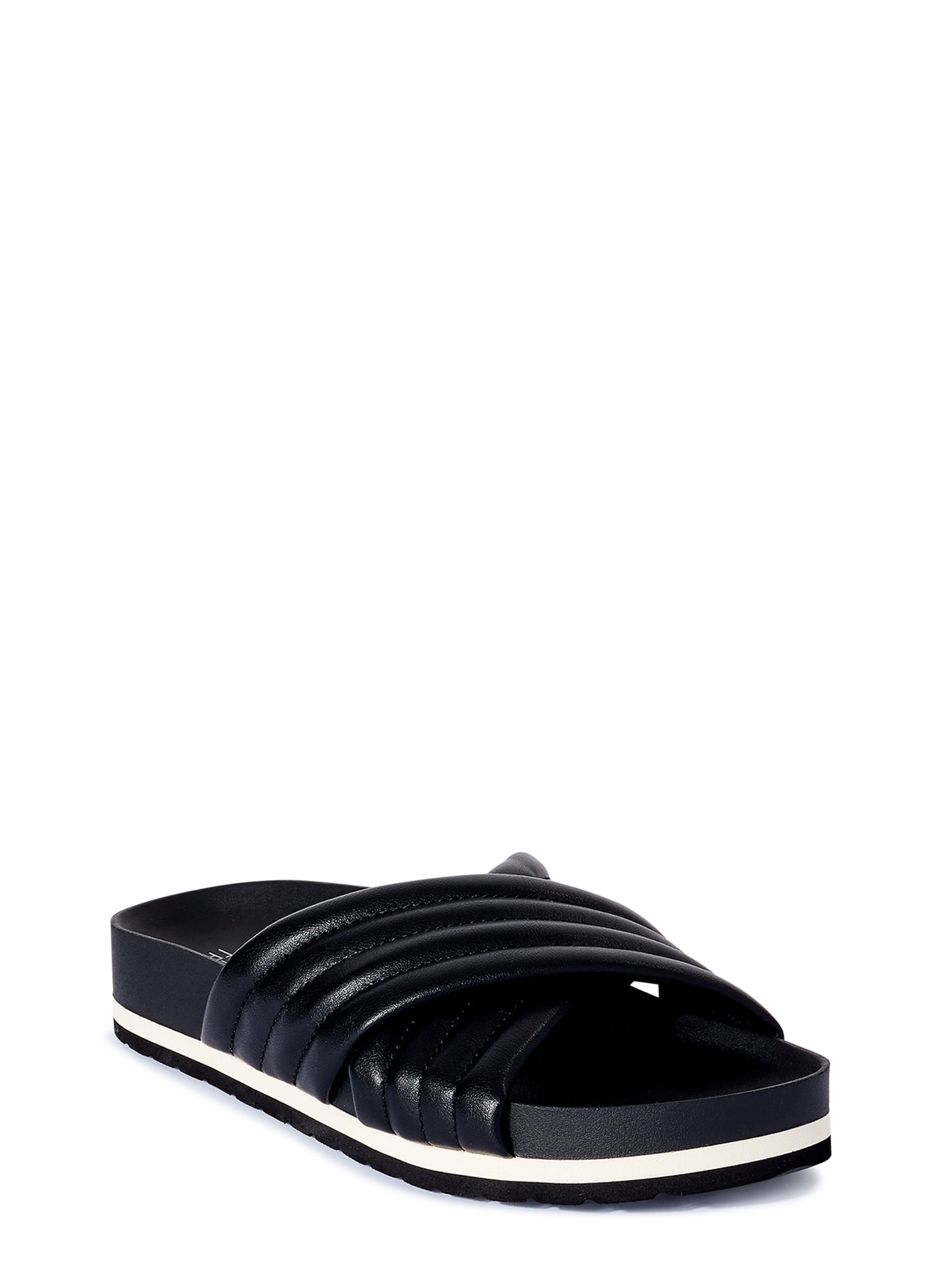 crossband slide sandal