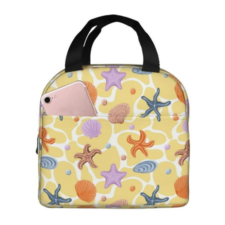 Insulated Lunch Bag for Women Men - Cartoon Shell Starfish Leakproof Cooler Lunch Box for Women Men  Lunch Tote Bags for Work School Picnic Travel