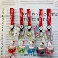 thumbnail image 3 of LLavero de arena movediza relleno de líquido kt cat ilo Sanri o, llavero líquido flotante kawaii de hello kitty acrílico bonito, novedad, 3 of 4