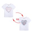 thumbnail image 1 of Ropa de verano para bebés, camisetas para niñas y niños, 1 Uds., gráfico de cambio de lentejuelas mágicas, camiseta informal de algodón Reversible a la moda, camisetas para niños Tee2T Gao Jinjia LED, 1 of 2