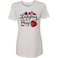 thumbnail image 3 of Inktastic Ladybug Hugs with Cute Ladybug and Flowers Women's T-Shirt, 3 of 5