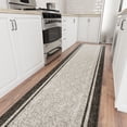 thumbnail image 5 of Ottomanson 2-Piece Kitchen Rug Set, Non-Slip Washable Hallway Runner & Floor Mat for Sink 22.5" x 48" + 22.5" x 60" Border Brown, 5 of 5