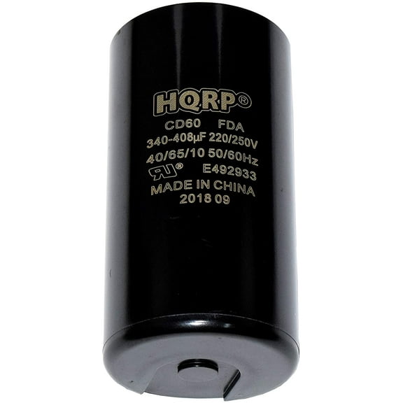 HQRP 340-408uF 220-250V Capacitor AC Electric Motor Start Capacitor HVAC Blower Compressor Pump 340-408MFD CD60 plus HQRP Coaster
