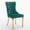 Green, variant on Dining Chairs, Accent Diner Chairs with Nailhead Trim and Back Ring Pull, Velvet Fabric Dining Room Chairs, Side Chair Kitchen Chairs with Golden Stainless Steel Plating Legs (Set of 2)