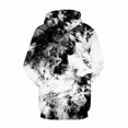 thumbnail image 3 of Mens Oversized Hoodies Drawstring Tie-Dye Sweatshirt Fit Long Sleeve Pullover Women Casual Hooded Shirts, 3 of 5