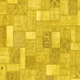 thumbnail image 1 of Ahgly Company Indoor Square Patchwork Yellow Transitional Area Rugs, 6' Square, 1 of 4
