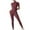 Red, variant on ABATAB Womens Workout Jumpsuit One Piece Zip up Romper Seamless Slim Fit Yoga Unitard Short Sleeve Exercise Running Outfits