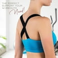 thumbnail image 5 of Alyce Ives Intimates Women’s Sports Bra, Criss Cross Straps 1, L, 4 Pack, 5 of 5