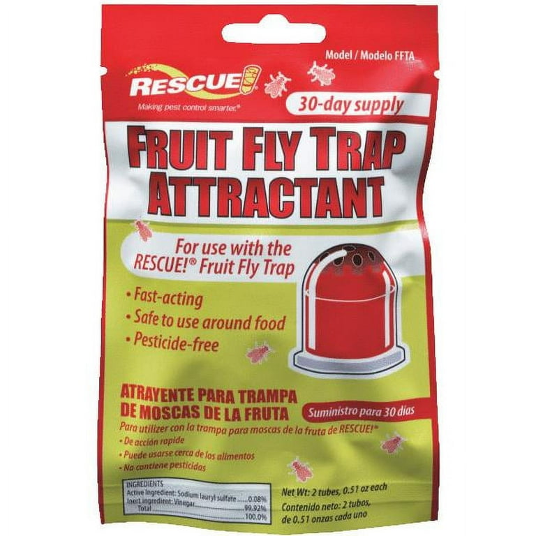  RESCUE! Fruit Fly Trap – Reusable, Includes Liquid Bait  Attractant : Patio, Lawn & Garden