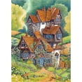 thumbnail image 1 of Taladro diamante pintura (DE2059) DIY 5D montaña casa paisaje completo redondo resina Kit 30x40cm FLhrweasw Nuevo, 1 of 1