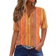 thumbnail image 2 of mfyjkho Tops Casuales Para Mujer, Blusa Informal De Manga Corta Con Cuello Redondo Y Estampado De Moda Para Mujer Tops De Gimnasio Para Mujer Xxl, 2 of 5