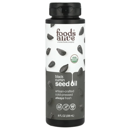 Foods Alive Organic Black Cumin Seed Oil, 8 fl oz (236 ml)