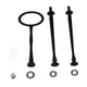 thumbnail image 4 of Mango para soporte para pasteles, varilla de Hardware, soporte de Metal para postres y pasteles, soporte redondo de Metal para pasteles de 3 niveles negro, 4 of 9