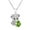 Green, variant on ® Cute Teddy Bear Crystal Pendant Necklace, Sea Blue
