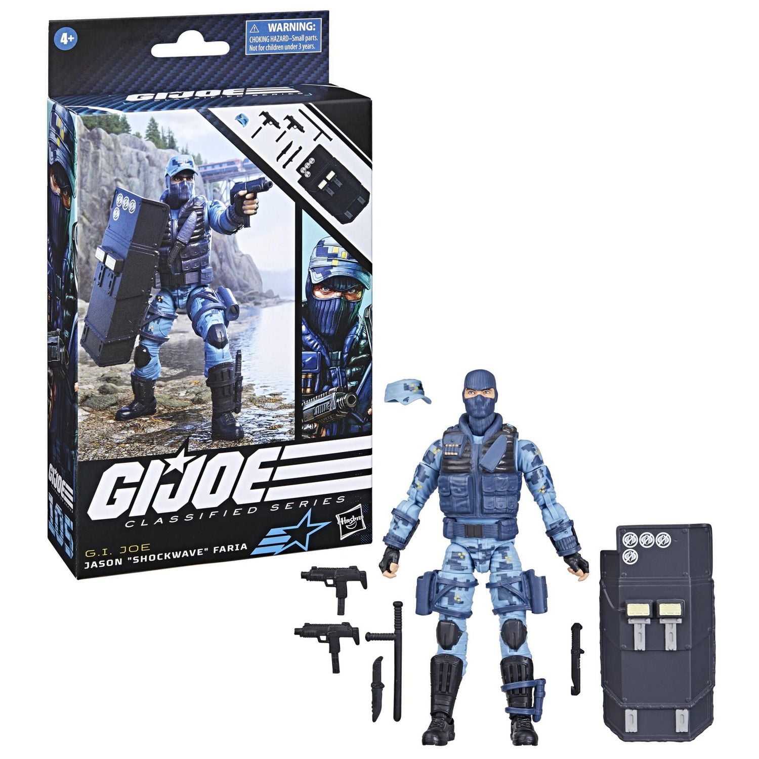 G.I. Joe Classified Series Jason "Shockwave" Faria, Collectible G.I. Joe Action Figure, 105, 6 inch Action Figures For Boys & Girls, With 9 Accessory Pieces