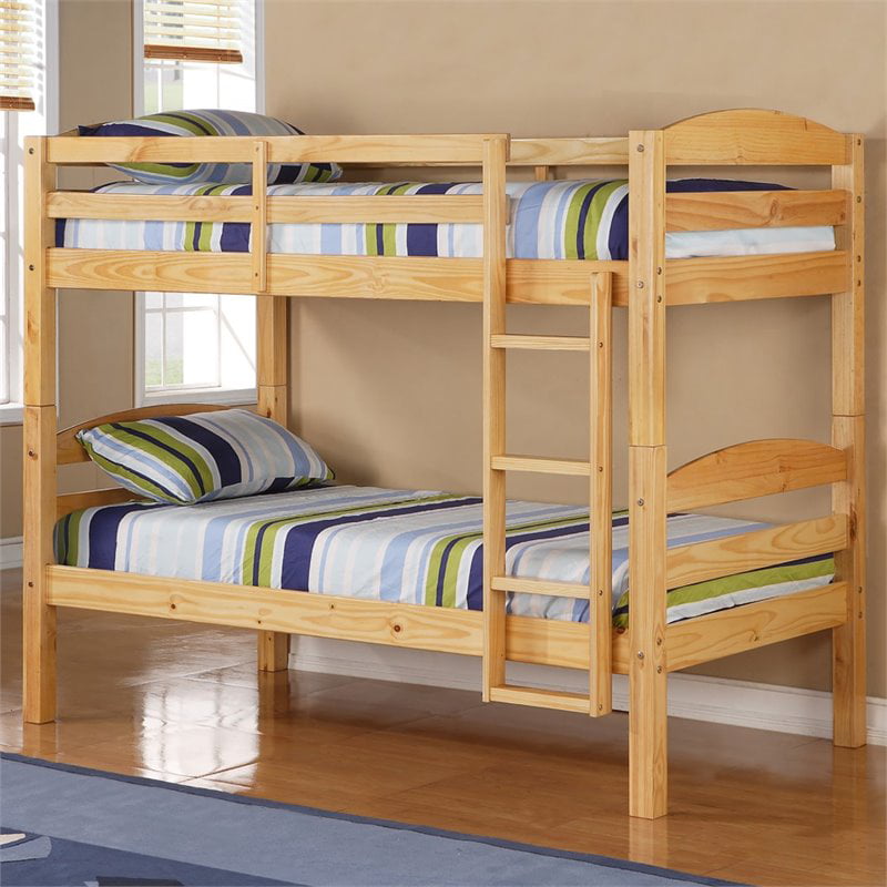 Pemberly Row Twin Over Bunk Bed In, Natural Pine Bunk Beds